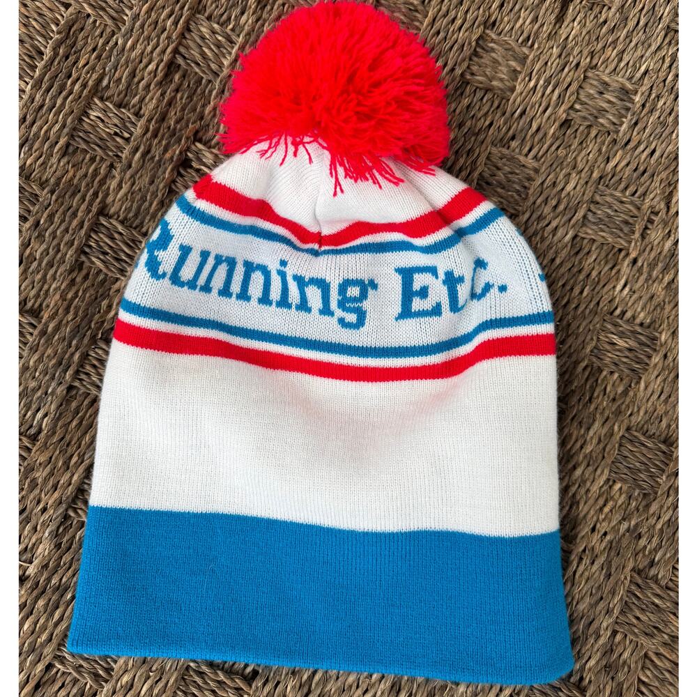 Vintage “Running Etc.” Pom Beanie Boco Gear Retro